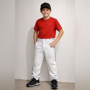 Mizuno Youth Baseball Practice Pants Youth M 24-26 White Elastic Hem